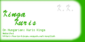 kinga kuris business card